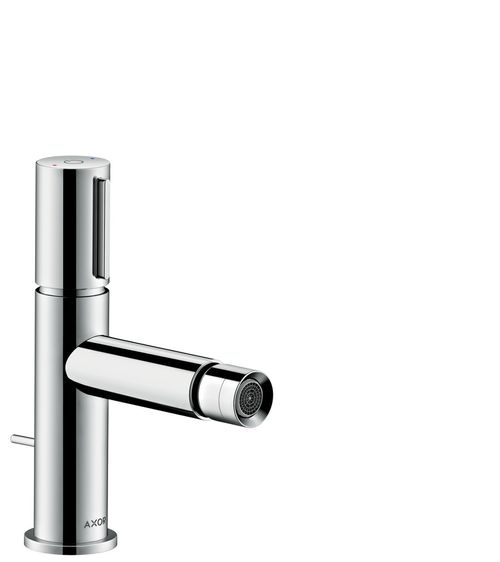 AXOR-HG-AXOR-Uno-Bidetmischer-Select-mit-Zugstangen-Ablaufgarnitur-Polished-Black-Chrome-45210330 gallery number 1